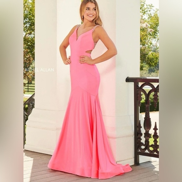 Rachel allan pink formal prom dress - Picture 8 of 12
